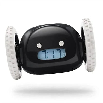 CLOCKY Roll Alarm Clock for Heavy Sleepers on Wheels (Adults Kids Teens Bedroom), Run Away, Moving, Annoying, Jump