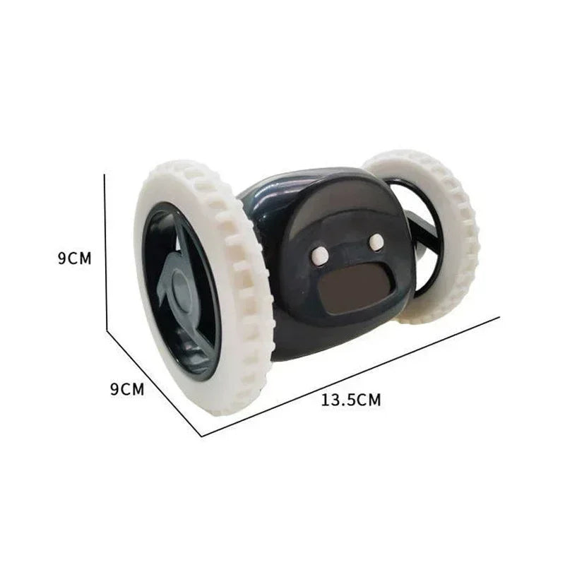 CLOCKY Roll Alarm Clock for Heavy Sleepers on Wheels (Adults Kids Teens Bedroom), Run Away, Moving, Annoying, Jump