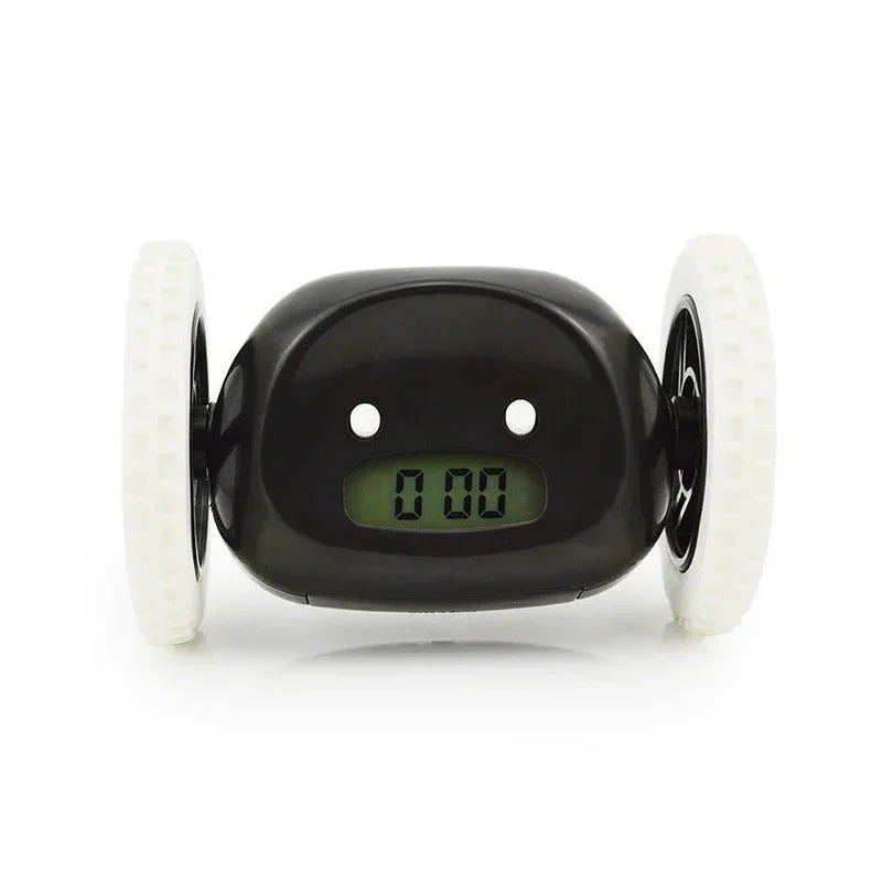 CLOCKY Roll Alarm Clock for Heavy Sleepers on Wheels (Adults Kids Teens Bedroom), Run Away, Moving, Annoying, Jump