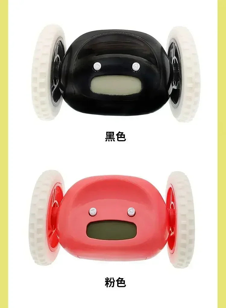 CLOCKY Roll Alarm Clock for Heavy Sleepers on Wheels (Adults Kids Teens Bedroom), Run Away, Moving, Annoying, Jump