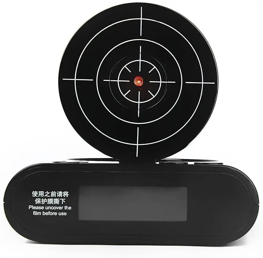 Digital Gun Alarm Clock – Target Laser Shoot Gadget, Kids’ and Desk Table Wake-Up Clock