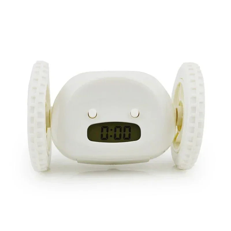 CLOCKY Roll Alarm Clock for Heavy Sleepers on Wheels (Adults Kids Teens Bedroom), Run Away, Moving, Annoying, Jump
