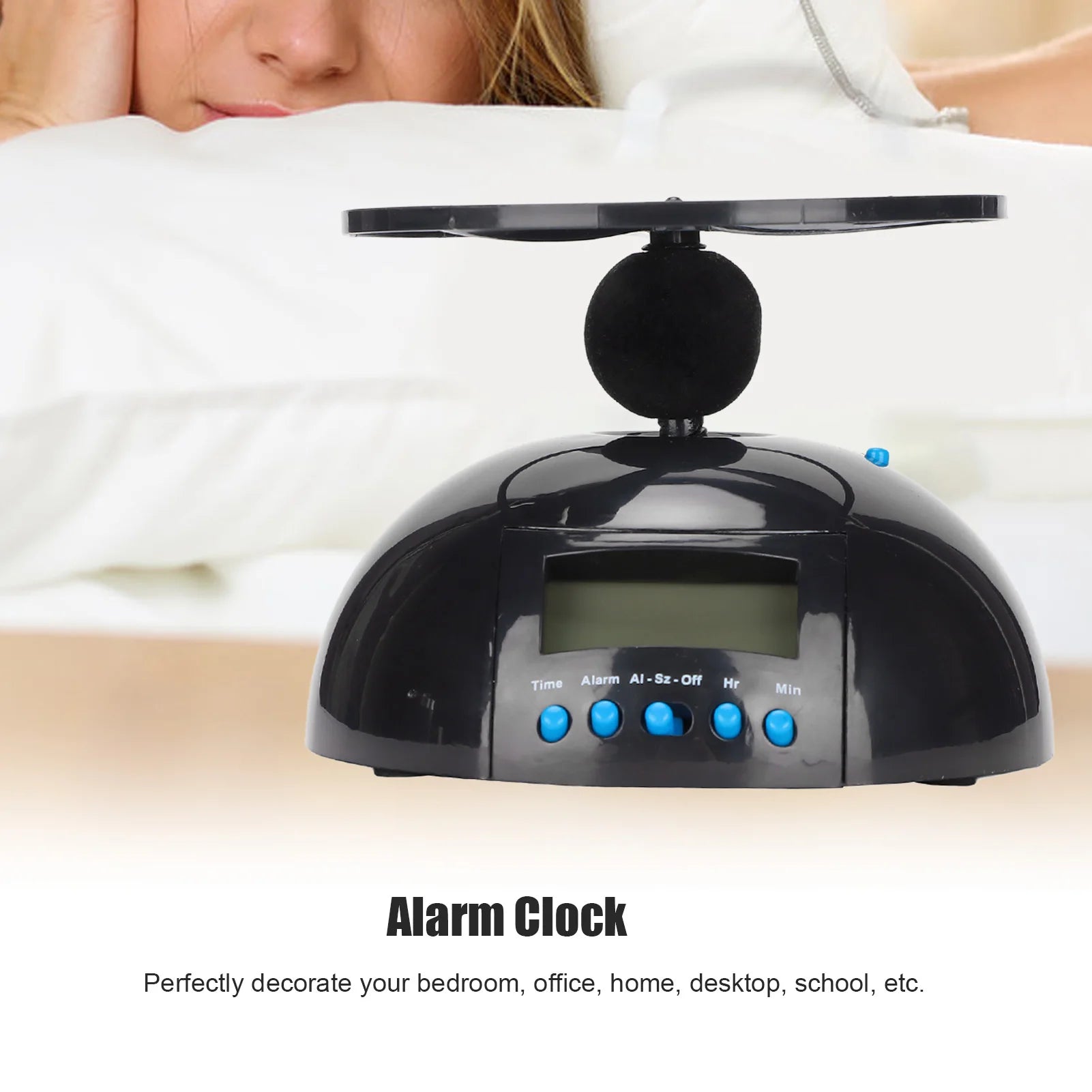 ZK30 Electronic Clock Multipurpose Run Away Flying Alarm Clock for Bedroom Office Home School