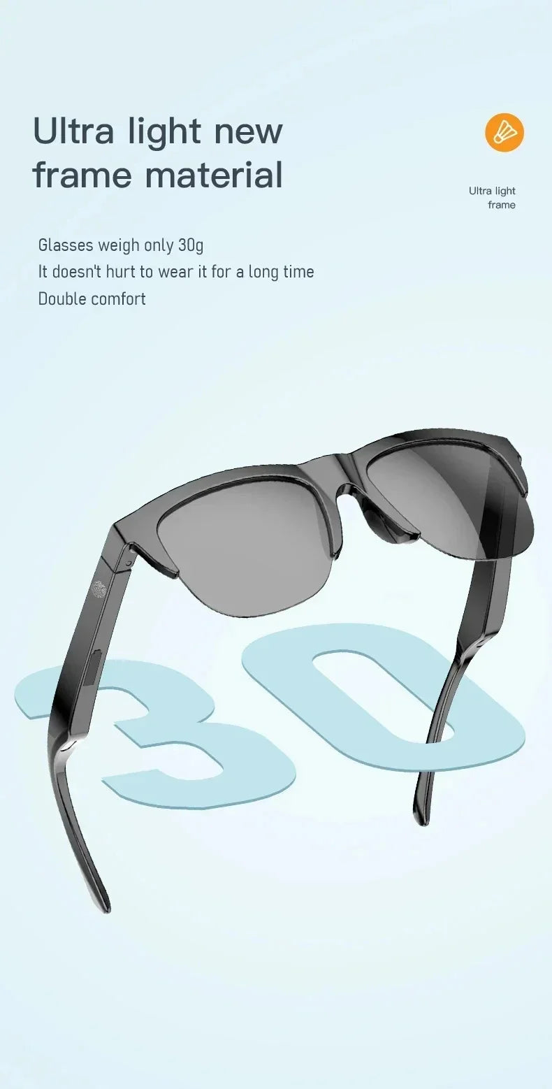 Xiaomi NEW Smart Sunglasses Glasses, Bluetooth Call Outdoor Sports Headphones, HiFi Audio, Blue Light, Waterproof, Anti-UV, Unisex