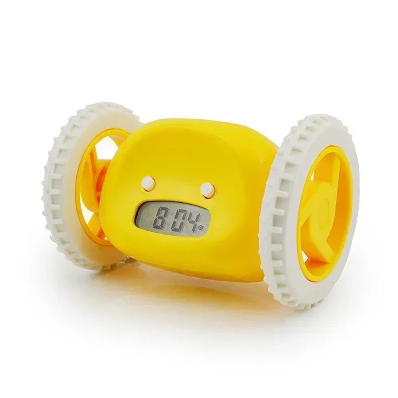 CLOCKY Roll Alarm Clock for Heavy Sleepers on Wheels (Adults Kids Teens Bedroom), Run Away, Moving, Annoying, Jump
